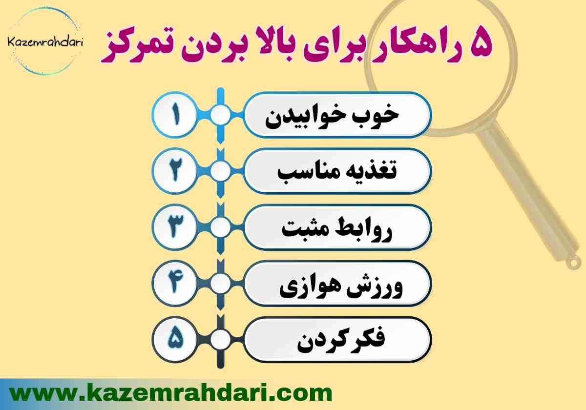 روش های بالا بردن تمرکز